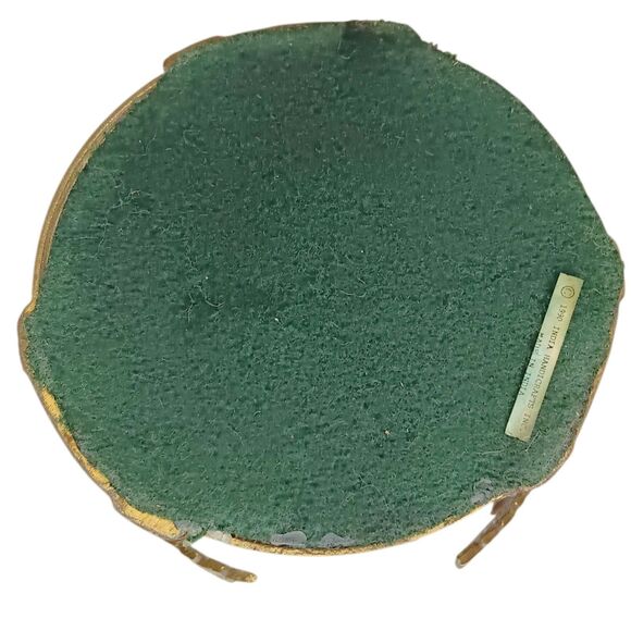 Vintage Brass 3 Angel Pillar Candle Holder Round 5"x5.5" Christmas Easter Decor - Picture 5 of 12